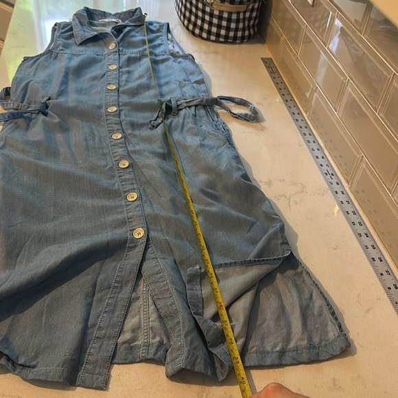 EUC MNG Casual chambray 100% Lyocel dress. Size 4 - Picture 14 of 15